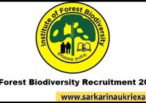 Job Announcement From Institute of Forest Biodiversity (ICFRE IFB) 2022 with Various Vacancy of Store Keeper Post