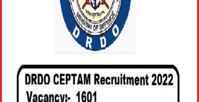Job Announcement From Defence Research and Development Organisation (DRDO) 2022 with 1601 Vacancy of Stenographer Grade – I Post