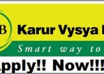 Job Announcement From Karur Vysya Bank 2022 with Various Vacancy of Sales and Service Associate Post
